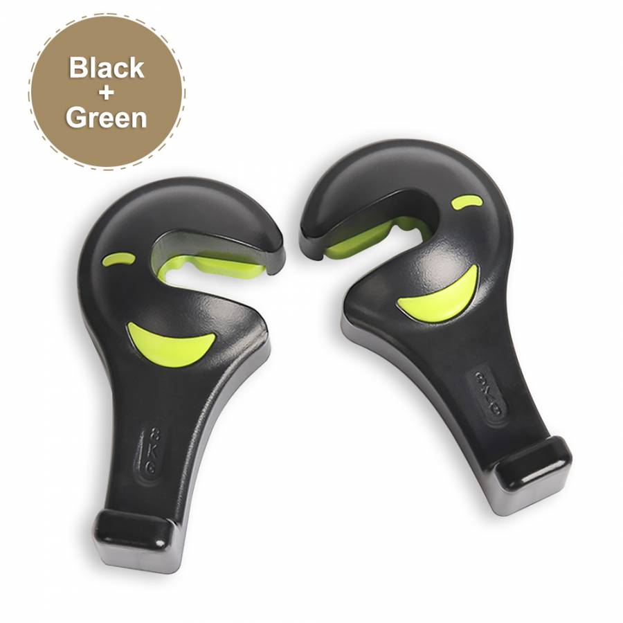 Universal Car Headrest Hook Car Seat Back Headrest Hooks for Bag Purse Cloth Grocery - 2pcs