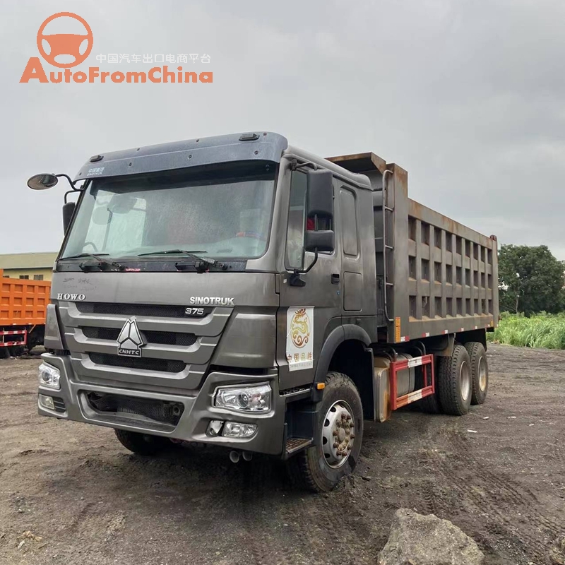 Howo three-axle dump truck, 375 horsepower, Sinotruk direct injection engine, 10-speed gearbox, wheel reduction axle,location in Lagos, Nigeria